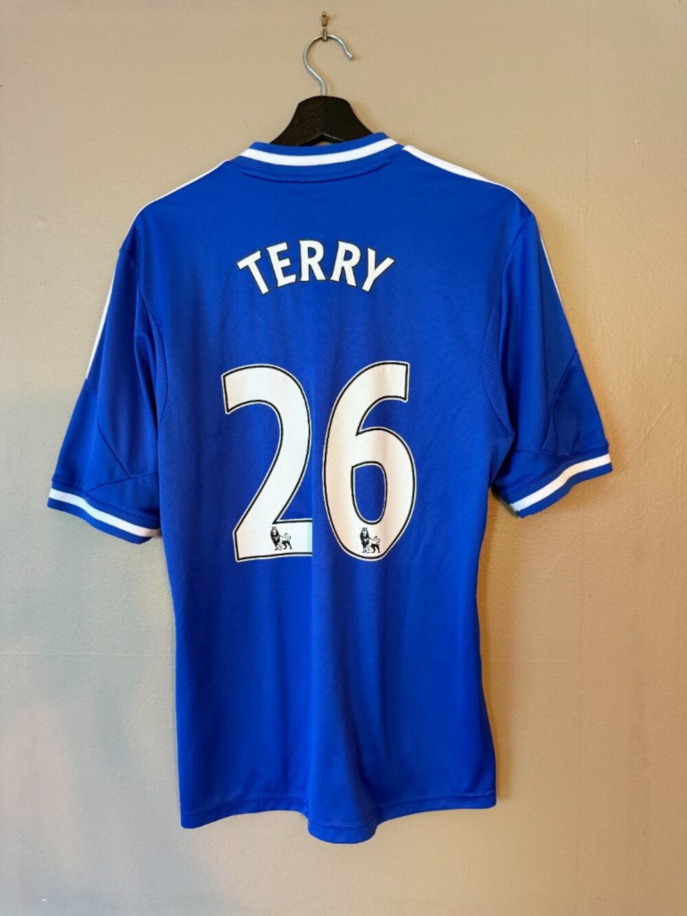 Authentic Adidas Chelsea FC 2013/14 home soccer jersey featuring club legend Joh